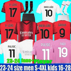 PULISIC 23 24 maillots de football GIROUD KOCHE AC MILANS KOCHE DE KETELAERE RAFA LEAO THEO maillot de football 2023 2024 hommes enfants kit garçons uniformes troisième 3ème