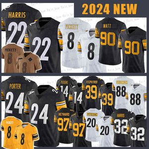 8 Kenny Pickett Maillot de football 24 Joey Porter Jr. Najee Harris T.J. Watt George Pickens Cameron Heyward Pat Freiermuth Troy Polamalu Minkah Fitzpatrick Jaylen Warren