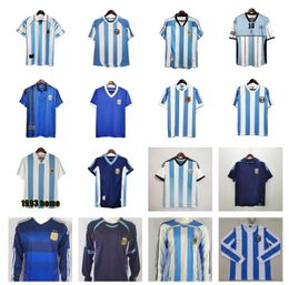 1978 1986 1998 Argentinië Retro voetbalshirt Maradona 1996 2000 2001 2006 2010 Kempes Batistuta Riquelme HIGUAIN KUN AGUERO CANIGGIA AIMAR voetbalshirts