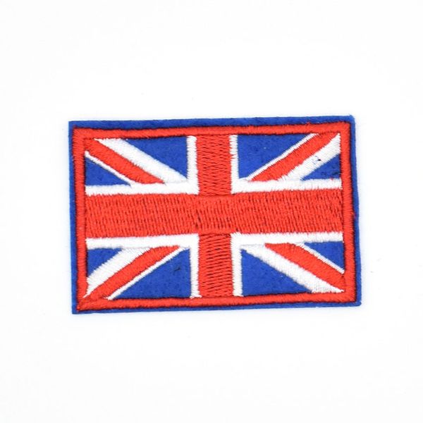 2018 pegatinas 3d recién llegadas Parches bordados 10 Uds parche bandera de Inglaterra Reino Unido Gran Bretaña hierro en emblema para coser