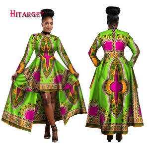 Afrikaanse Jurken voor Vrouwen Dashiki Katoen Wax Print Batik Sexy Lange Jurk voor Femal Traditionele kleding WY1268