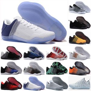 Men Sports Basketball Shoes XI 11 Elite Low FTB Fade To Black Mamba Day BHM Achilles Heel Last Emperor Easter USA Tinker Hatfield Outdoor Shoes for Sale Size 40-46