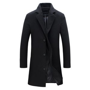 Automne et hiver hommes mode Boutique laine manteaux de laine/marque haut de gamme mâle mince laine coupe-vent veste taille S-5XL