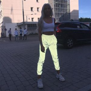 2018 herfst kleding noctilucent leisure broek sexy mode bling club leggings harembroek vrouwen joggingbroek lange broek