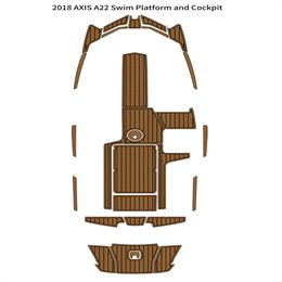 2018 Axis A22 Zwemplatform Cockpit pad Boat Eva Foam Faux Teak Deck Floor Mat Zelf Backing Ahesive Seadek Gatorstep Style Floor