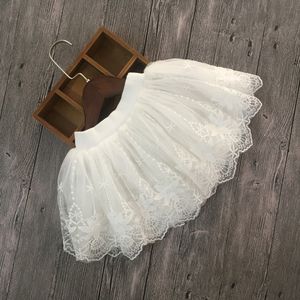 2018 baby kleding peuter meisjes prinses kant witte tutu rokken kinderen partij verjaardag bruiloft ballet dance rok kleine meisjes tutu rokken