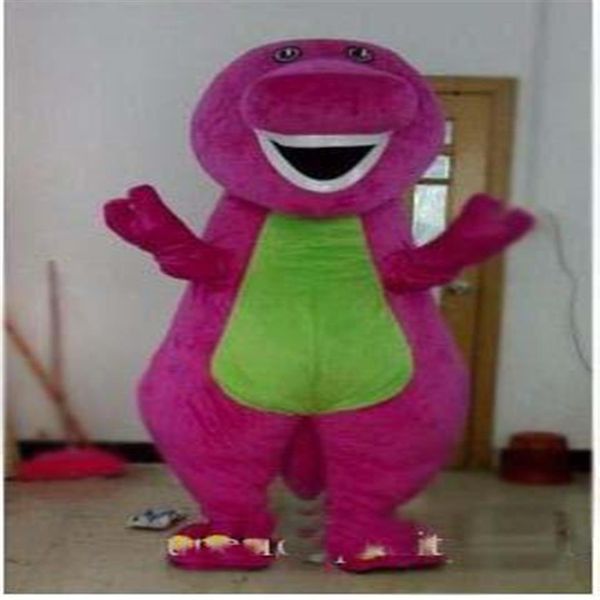 2018 Costume de mascotte de dinosaure Barney Personnage de film Costumes de dinosaure Barney Déguisements Taille adulte Clothing2654