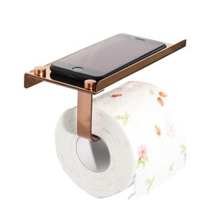 2018 belle pratique or rose porte-rouleau de papier toilette multi-usages salle de bains porte-papier en acier inoxydable livraison gratuite T200425