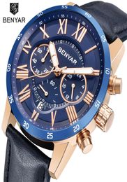 2018 Benyar Watches Men Luxury Brand Quartz Watch Fashion Chronograph Sport Reloj Hombre Reloj Hour Hour Relogio Masculino5325812
