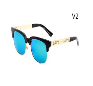 2018 merkontwerper zonnebrillen klassieke vintage zonnebril voor mannen dames rijden bril UV400 metalen frame flits spiegel half frame1259350
