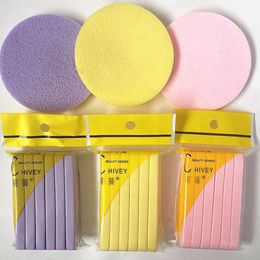 12 unids/bolsa esponja suave comprimida esponja de limpieza Facial almohadilla de lavado Facial exfoliante esponja cosmética
