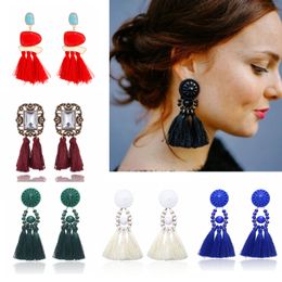 2018 Brincos femmes marque Boho goutte frange boucle d'oreille Vintage ethnique déclaration gland boucles d'oreilles charmes bijoux de mode A57