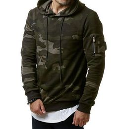 2018 Camouflage Hoodies Men Sweatshirt Hip Hop Male Hoody Zipper Sweatshirt Brand Autumn Winter Mens Camo Pullover 3XL8134788