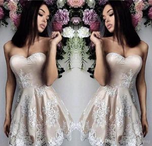 2019 Goedkope Arabische Korte Homecoming Jurk Een Lijn Sweetheart Juniors Sweet 15 Graduation Cocktail Party Jurk Plus Size Custom Made