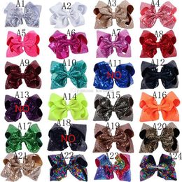 2020 enfants paillettes arc épingle à cheveux bébé filles sirène cheveux arc dessin animé cheveux accessoires enfants arc barrettes 7-8 pouces C3415