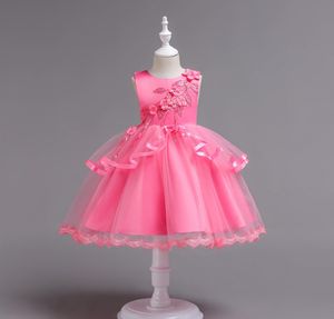 2018 kinder roze bloemen avond prinsessenjurken kinderfeestkleding baby meisjes elegante kleding peuter baljurk jurk voor 117576468