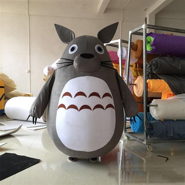 Disfraz de mascota Chinchilla 2018, disfraz de dibujos animados de mi vecino Totoro, fiesta de Navidad fancy258g