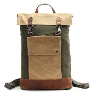 2018 Sac à bandoulière pour ordinateur Sac à dos de voyage pour sports de plein air Cartable Sac à dos Toile Couleur pure Hommes et femmes Sacs d'école Sac à main A236p