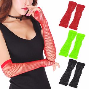 2018 Crochet Lace Punk Gothic Disco Costume Long Fishnet Dance Mesh Fingerless Gloves hot sell