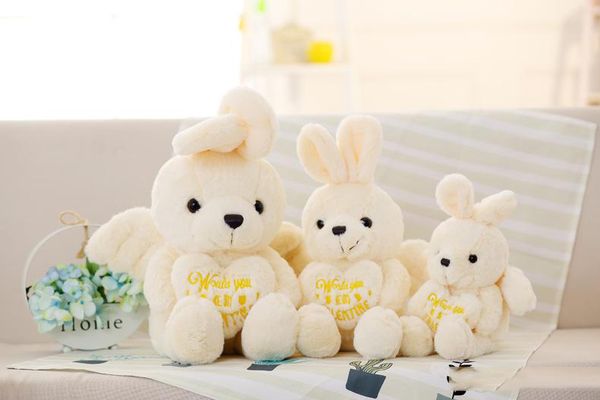 2018 anges câlins animaux en peluche lapin jouets en peluche câlin ours en peluche bébé poupée saint valentin cadeau jouet pour enfants