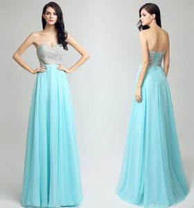 Mode personnalisée printemps et automne Sweety robes de soirée longue soutien-gorge Topless sangle lac bleu en mousseline de soie salle de bal robes de bal HY060