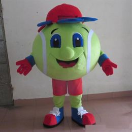 2018 Discount usine à la main colorée mascotte balle de tennis balle de tennis adultes mascotte costume2389