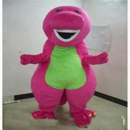 2018 Korting fabriek Beroep Barney Dinosaurus Mascotte Kostuums Halloween Cartoon Volwassen Grootte Fancy Dress2148