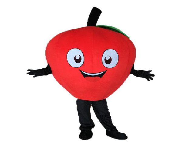 2018 Descuento de fábrica PROFESIONAL Disfraz de mascota de manzana roja Disfraz de mascota de dibujos animados Vestido de Navidad de Halloween de lujo 1321804