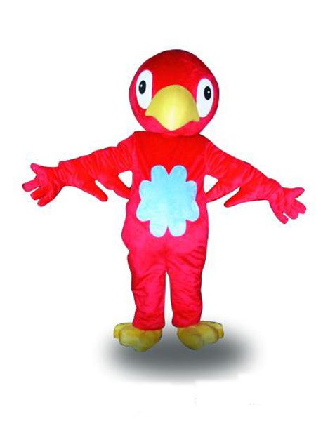 2018 Descuento venta de fábrica gran pájaro rojo hermoso vestido de lujo de dibujos animados adulto traje de mascota animal envío gratis