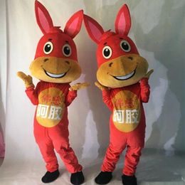 2018 korting fabriek verkoop ezel mascotte dier kostuum halloween kerst beest prestaties mascotte kostuum volwassen grootte
