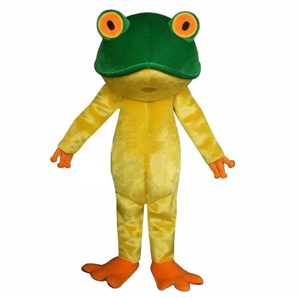 Venta de fábrica de descuento 2018 rana nueva rana verde profesional traje de la mascota adulta disfraces