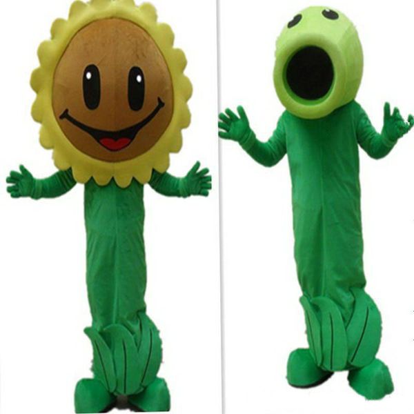 2018 Discount vente d'usine Plants vs zombies tournesol Zombies Cartoon costume de mascotte Noël, Halloween EMS Livraison gratuite.