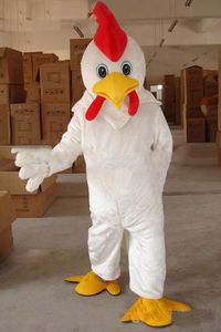 2018 Venta de fábrica con descuento profesional Hacer tamaño adulto Mascota de pollo blanco Disfraz Precio al por mayor Mascota de gallo.