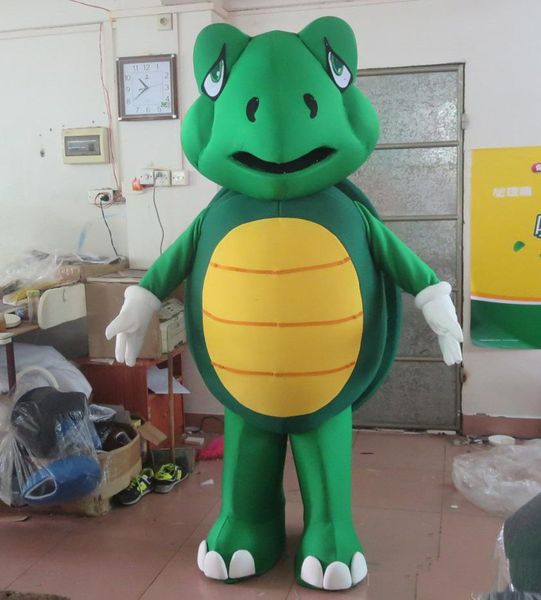 2018 vente d'usine à prix réduit le costume de mascotte de tortue de mer verte tête pour adulte à porter à vendre