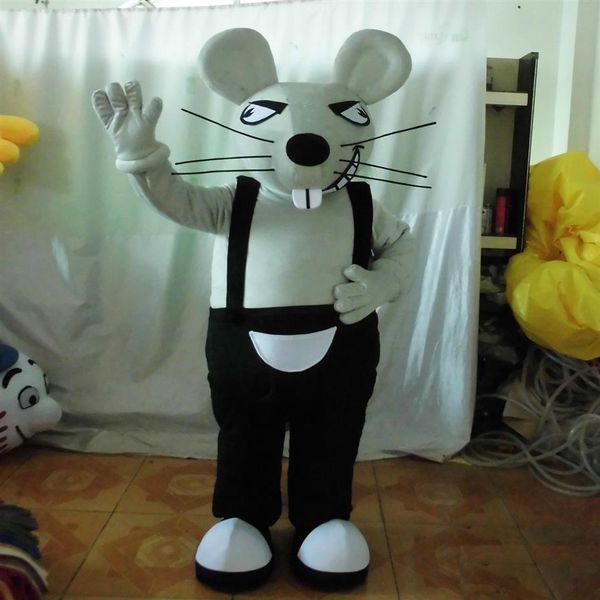 2018 Descuento de fábrica Disfraz de mascota de rata de ventilación Disfraz de mascota de ratón gris adulto para 220B