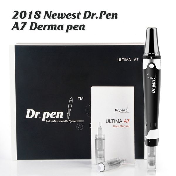 Dr Pen A7 DermaPen Auto électrique microneedle système de soins de la peau longueurs d'aiguille réglables 0.5mm-2.5mm DermaStamp