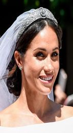 2018 Europese Megan Princess Crystal Crown Mode Bruids Haaraccessoires Hoofddeksels Trouwjurk Accessoires Tiara's Crown1410394
