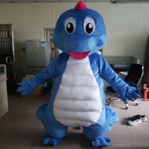 2018 Factory blauw rood dinosaurus mascotte dino kostuum voor volwassenen om te dragen224V
