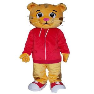 2018 Usine daniel tigre Costume De Mascotte pour adulte Animal grand rouge Halloween Carnaval party243d