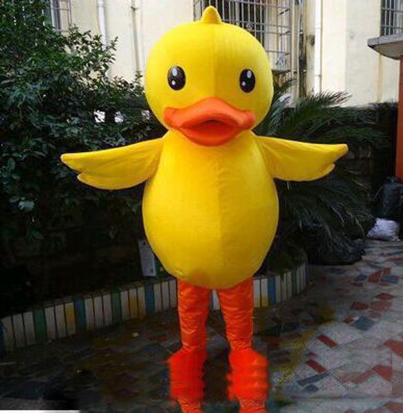 2018 Vente directe d'usine Costume de grand canard jaune Déguisement Taille adulte Costumes - mascotte personnalisable