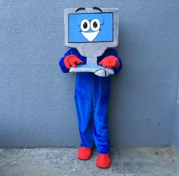 2018 vente directe d'usine EVA matériel ordinateur mascotte Costume dessin animé vêtements Halloween anniversaire