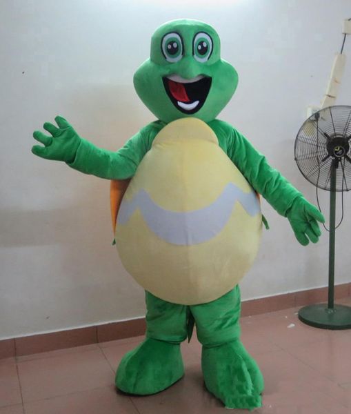 2018 Vente directe d'usine Le costume de mascotte de tortue verte à tête pour adulte à porter à vendre