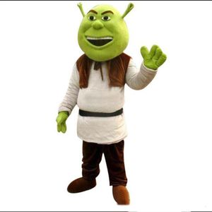 2018 Fabrieksdirecte Shrek-mascottekostuum Volwassene voor Halloween 231n