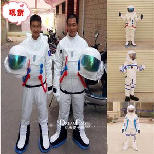 2018 Fabriek direct Ruimtepak mascotte kostuum Astronaut mascotte kostuum met Rugzak met LOGO handschoen schoenen Adu266s