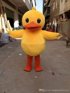 2018 Factory Sale Hot Big Yellow Rubber Duck Mascot Mascot Cartoon Performing kostuum gratis