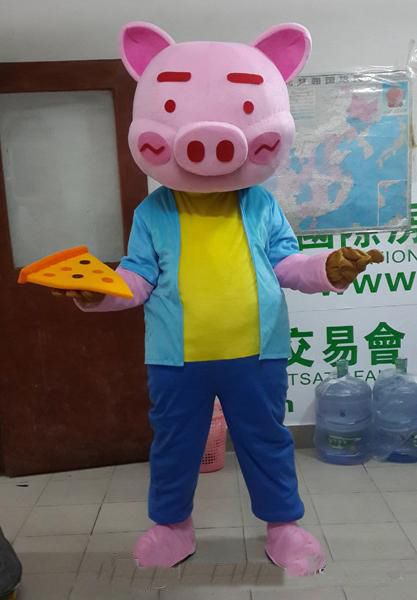 2018 vente d'usine chaude belle chef cochon dessin animé poupée costume de mascotte livraison gratuite
