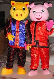 2018 fabriek verkoop warme mooie chinese wind biggetjes cartoon pop mascotte kostuum gratis verzending