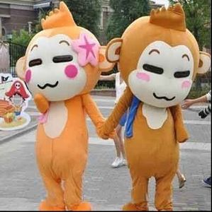 2018 Factory Sale Hot Monkey Mascotte Kostuum Halloween Kostuums Chirstmas Party Adult Size Fancy Dress Gratis verzending