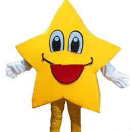 2018 fabriek verkoop hete gele vijfpuntige ster mascotte kostuum cartoon echte foto hoge kwaliteit