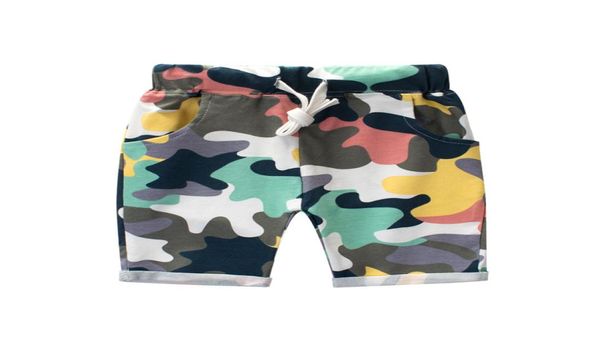 2018 Fashion Baby Boys Camuflage pantalones de algodón de verano Niños Pantalones fríos Niños Sportes sueltos Pantalones cortos de camuflaje S9021694